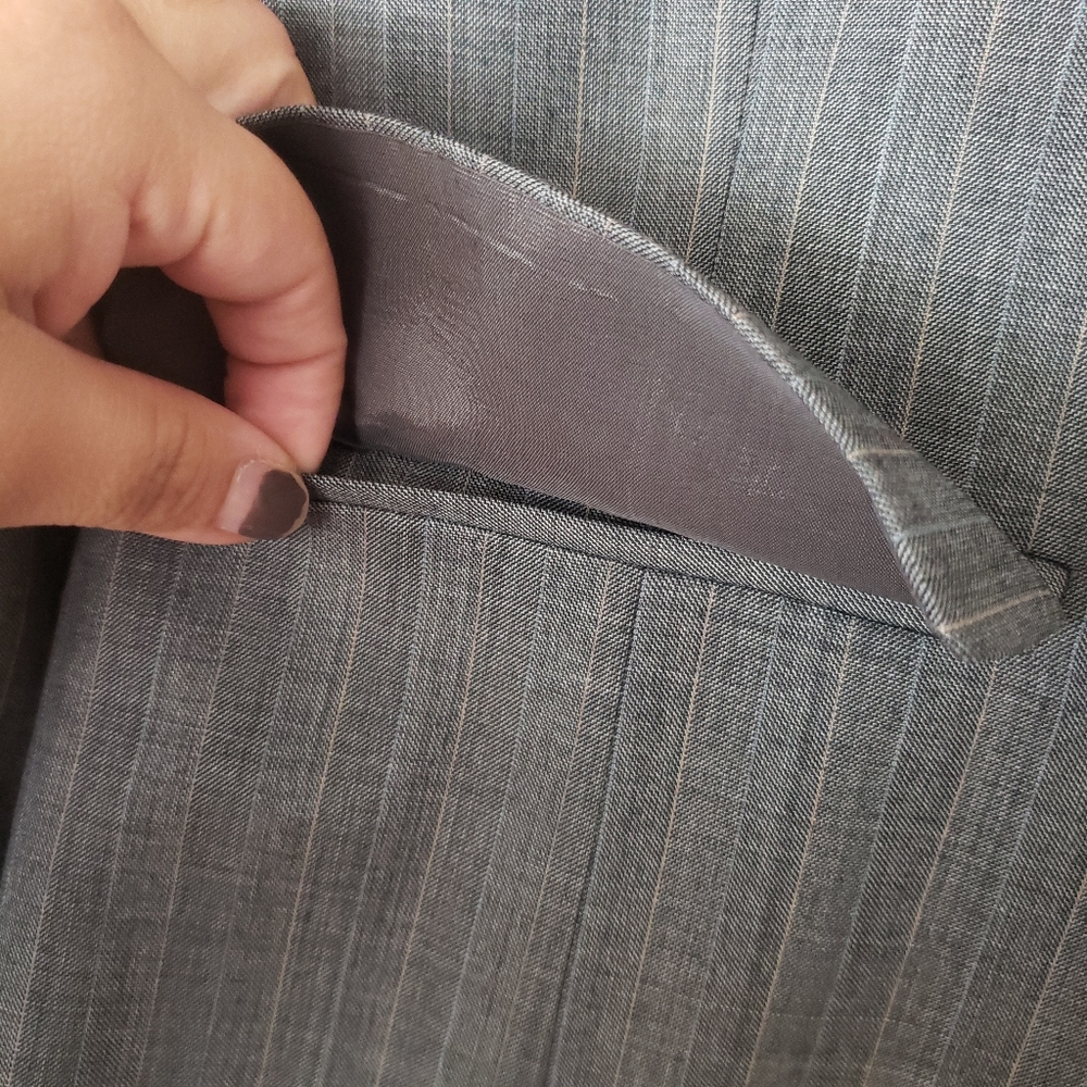 Michael Mk Wool Blend Gray Button Front Blazer 16 - image 5